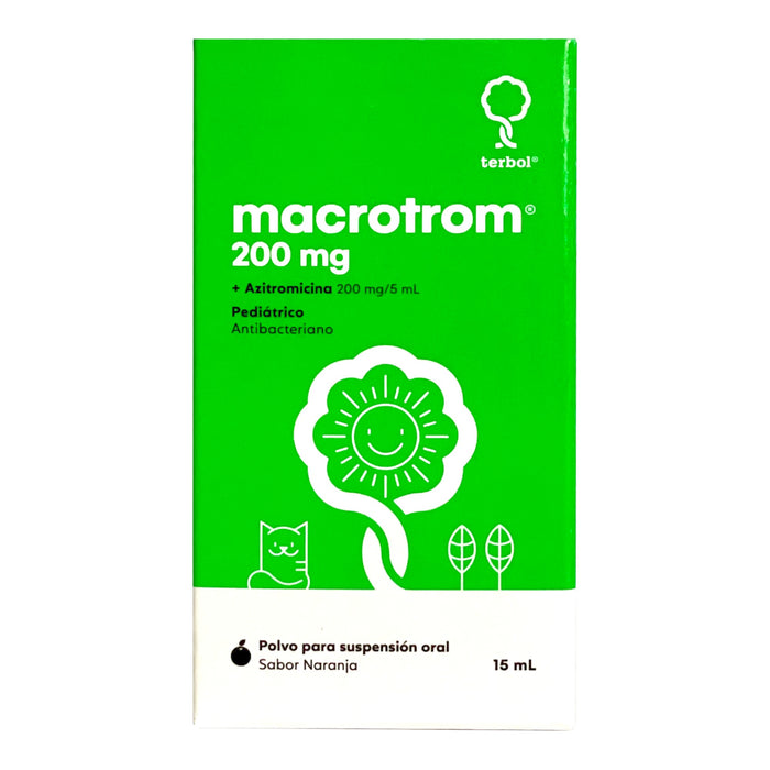 Macrotrom 200Mg 5Ml Azitromicina Suspension X 15Ml