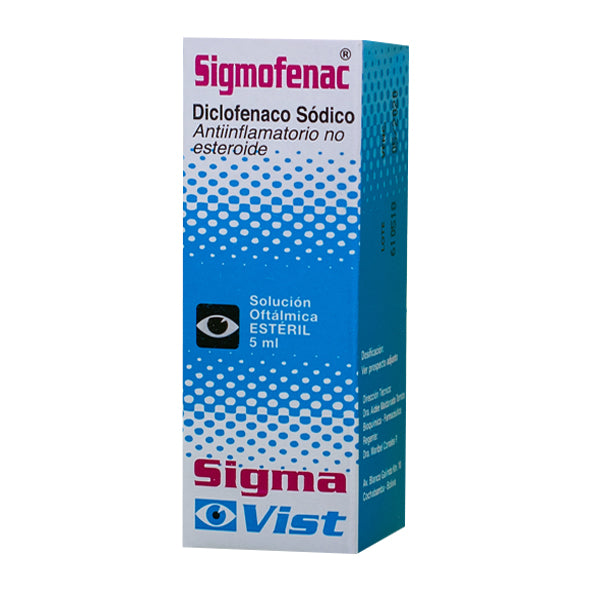 Sigmofenac 0.1% Colirio Oftalmico X 5Ml Diclofenac