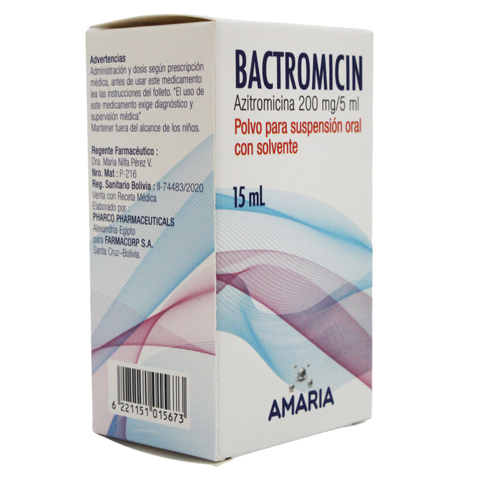 Bactromicin 200Mg5ml Azitromicina Suspencion X 15Ml