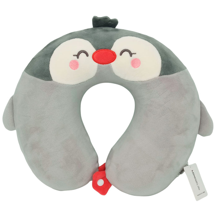 Miniso Penguin U-Shaped Pillow Grey Peluche