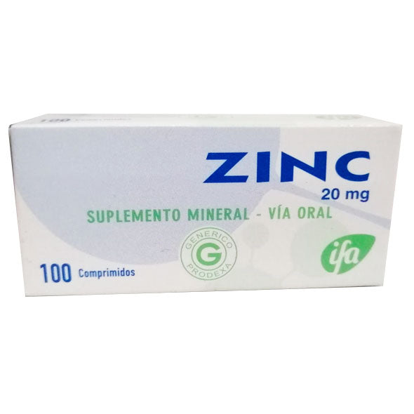 Zinc 20Mg Generico X Tableta