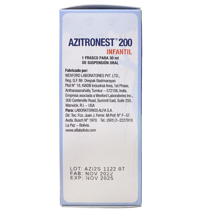 Azitronest Inf 200Mg 5Ml Susp X 30Ml Azitromicina
