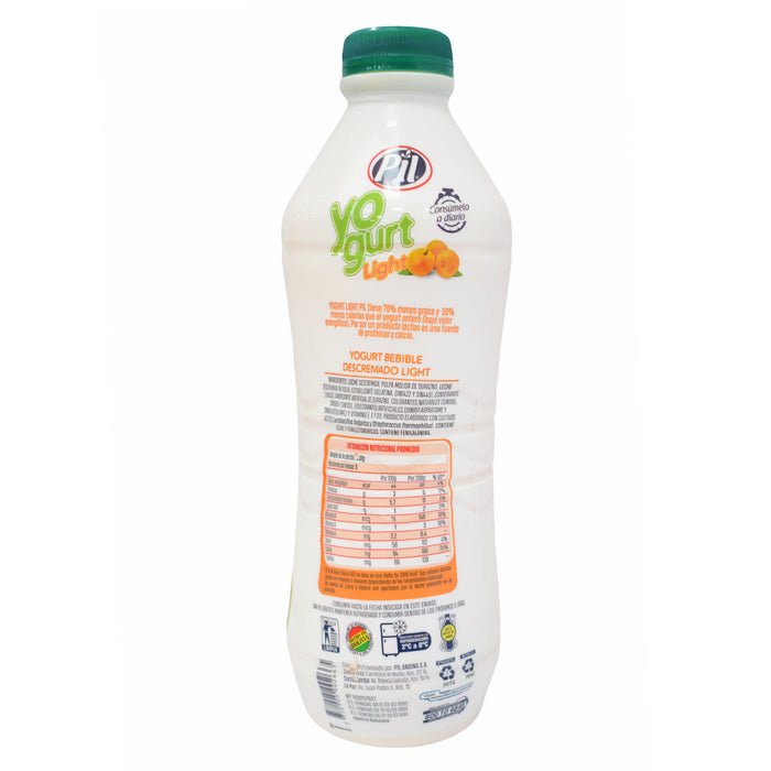 Pil Yogurt Light Botella Sabor A Durazno X 1 L