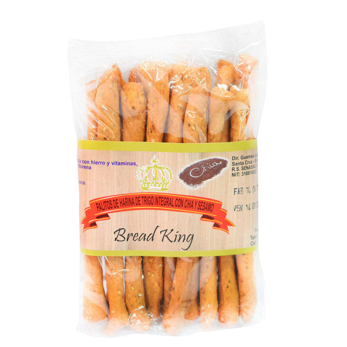 Bread King Palitos De Trigo Integrales Con Chia Y Sesamo X Bolsa