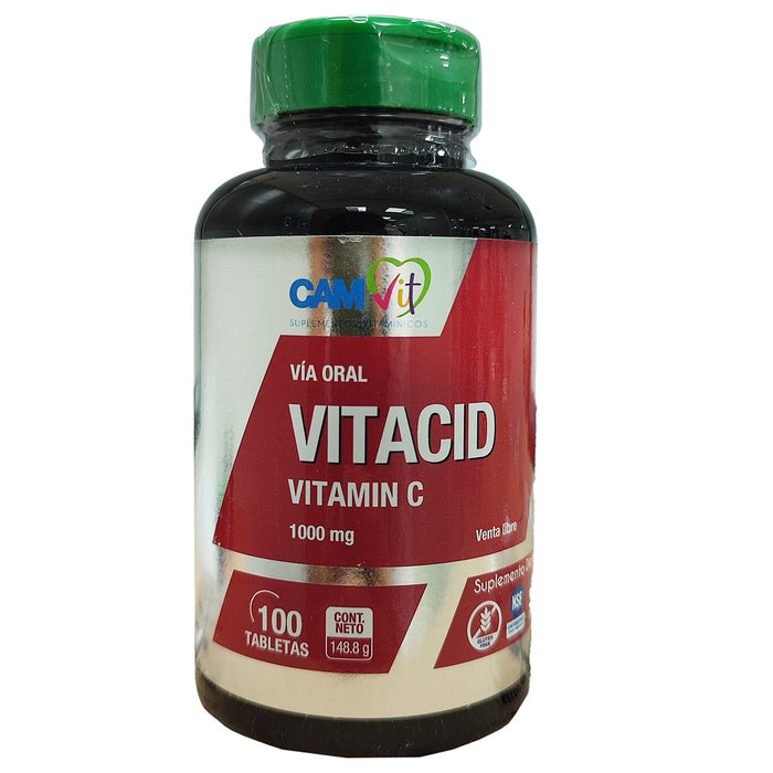 Vitacid 1000Mg Vitamina C Frasco X 100 Tabletas