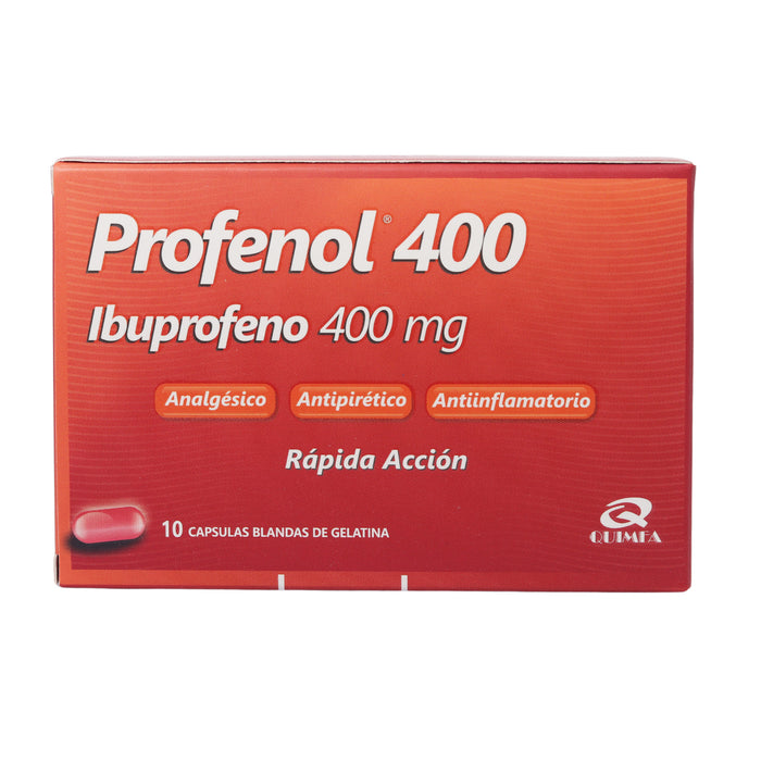 Profenol 400Mg X 10 Cap Blandas Ibuprofeno