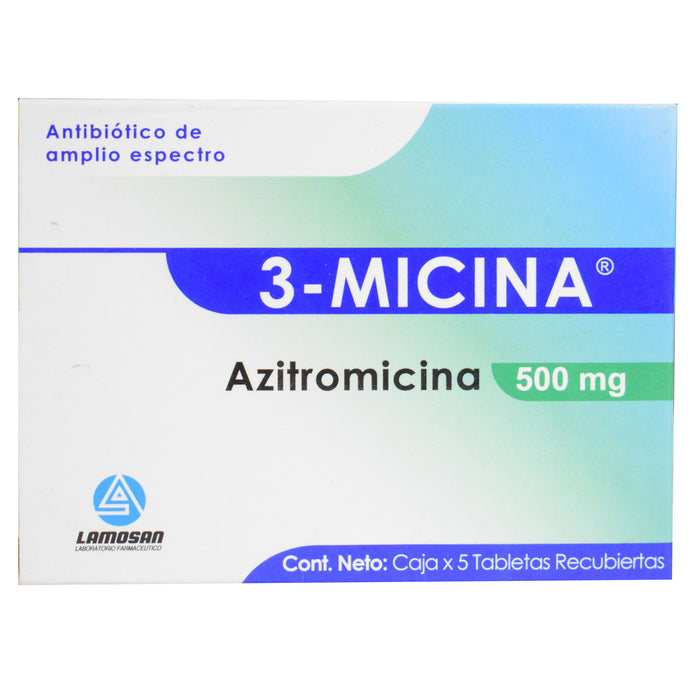 3-Micina Azitromicina 500Mg X Tableta
