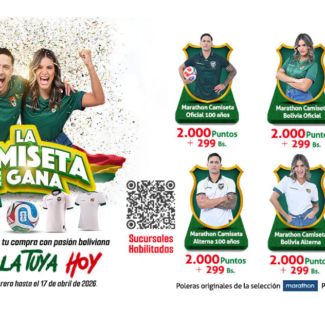 Bolivia vs Surinam: cómo puedes llevar la camiseta de la selección con Farmaclub