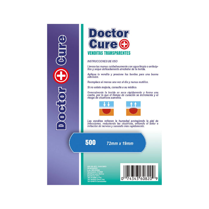 Venditas Transparentes Doctor Cure X 100 Unidades