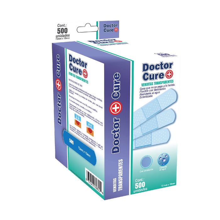 Venditas Transparentes Doctor Cure X 100 Unidades