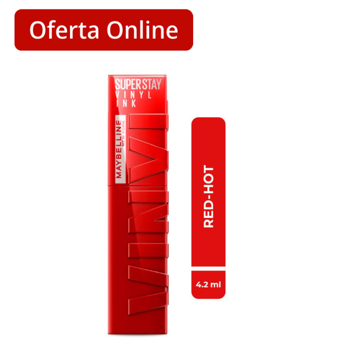 Labial Maybelline Super Stay Vinyl Ink 25 Red Hot