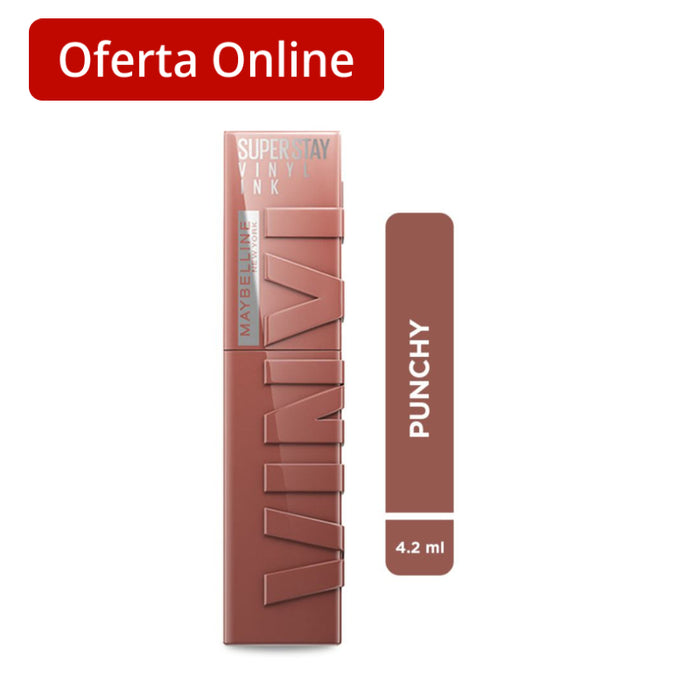 Labial Maybelline Vinyl Ink  120 Punchy