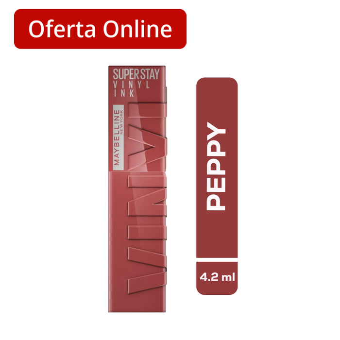 Labial Maybelline Vinyl Ink Peppy 115