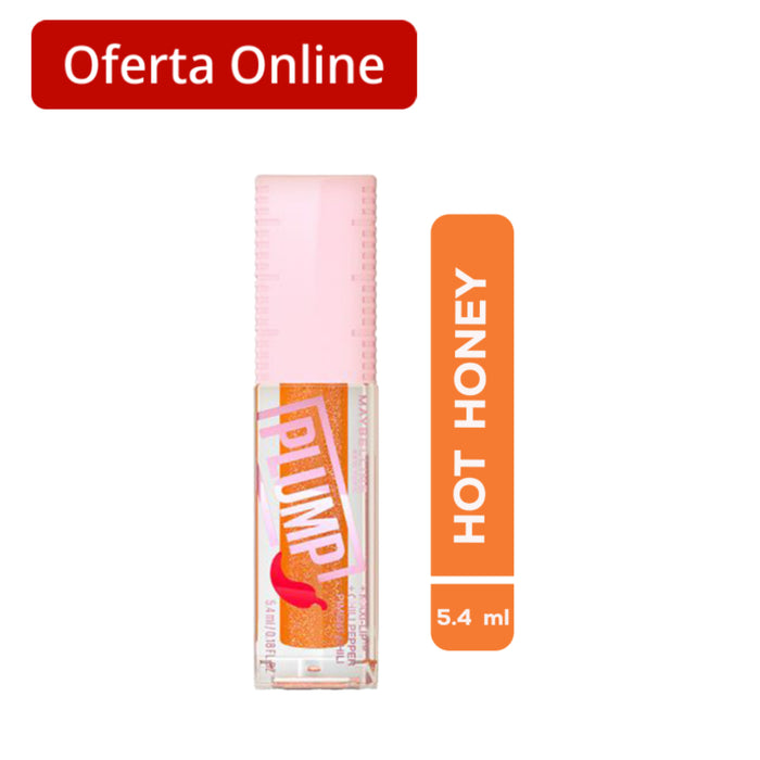 Brillo Labial Maybelline Lifter Gloss Plump Tono 008 Hot Honey