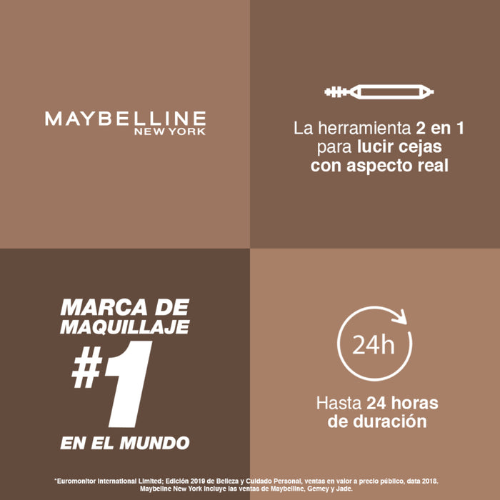 Delineador Maybelline Tatto Build A Brow 2 En 1 Tono 255 Soft Brow