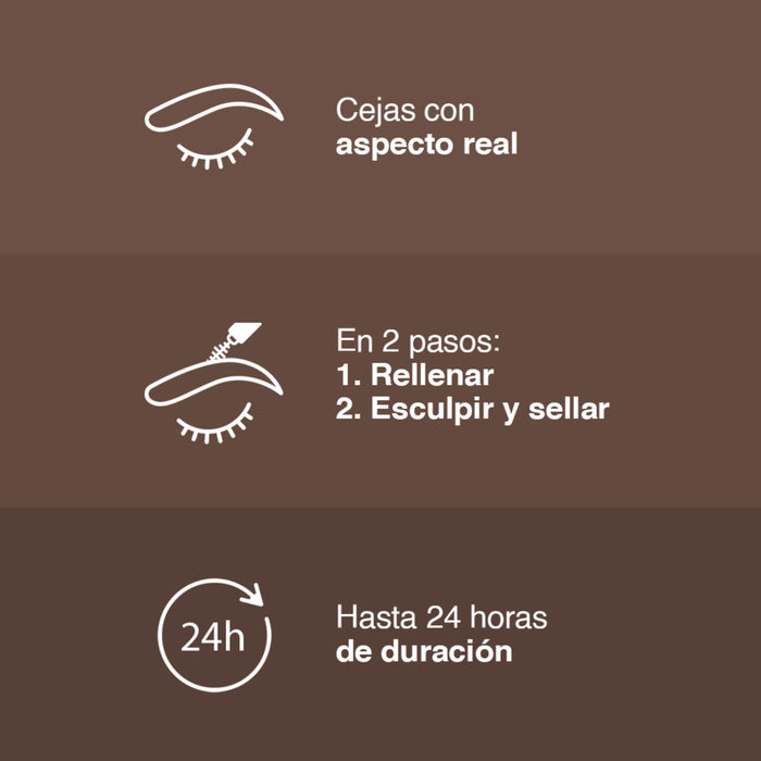 Delineador Maybelline Tatto Build A Brow 2 En 1 Tono 257 Medium Brow