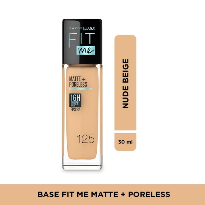 Base Maybelline Maquillaje Fit Me 125 Nude Beige X 30Ml