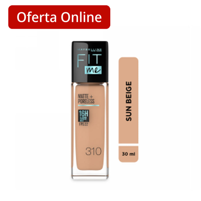 Base De Maquillaje Maybelline Fit Me Sun B 310 Mat + Po X 30Ml