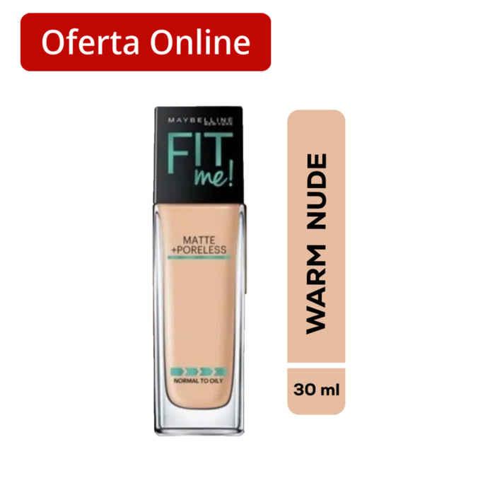 Base De Maquillaje Maybelline Fit Me Warm Nude 128 X 30Ml