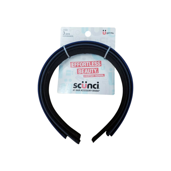 Pack de 3 vinchas para el pelo Scunci.