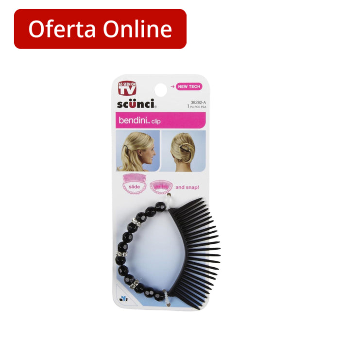 Peine Scunci Oval Beaded Snap Comb