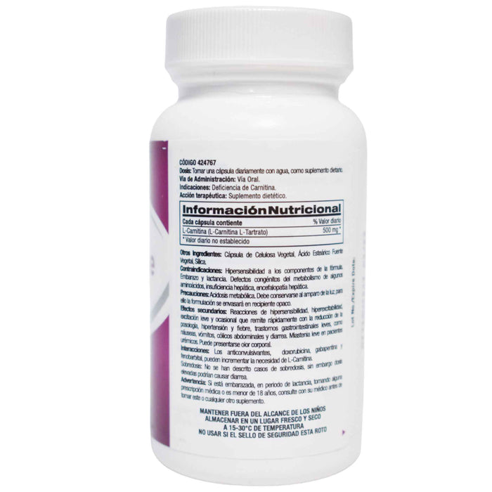 L-Carnitine 500Mg Carnitina X 30 Capsulas