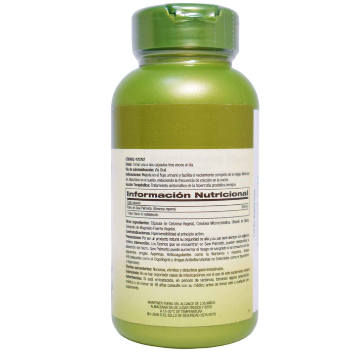 Saw Palmetto 500Mg Suplemento X 90 Capsulas