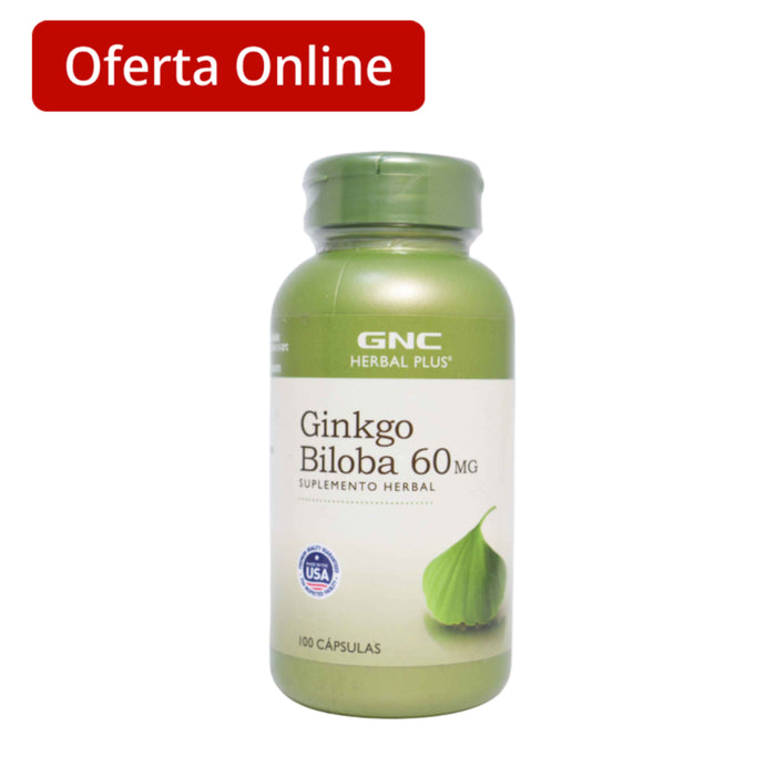 Ginkgo Biloba 60Mg Suplemento Frasco X 100 Capsulas