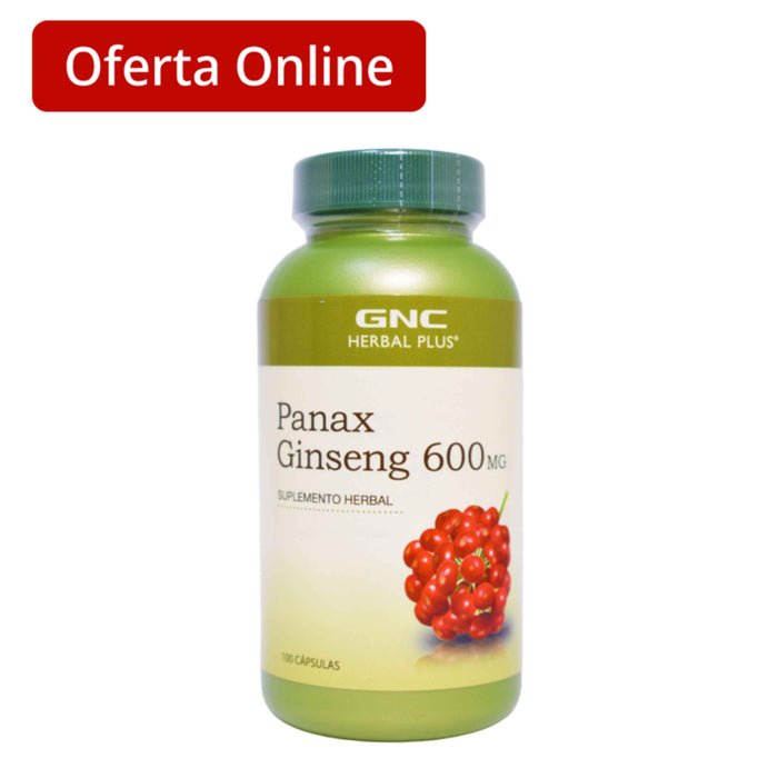 Panax Ginseng 600Mg Suplemento X 100 Capsulas