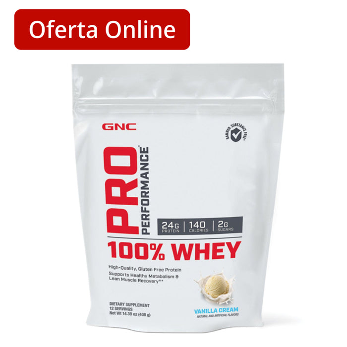 100% Whey Protein Vanilla Cream Proteina X 408G