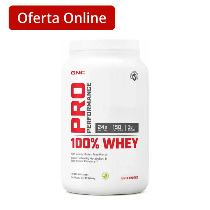 Gnc Pro 100% Whey Protein Unflavores X 840Gr