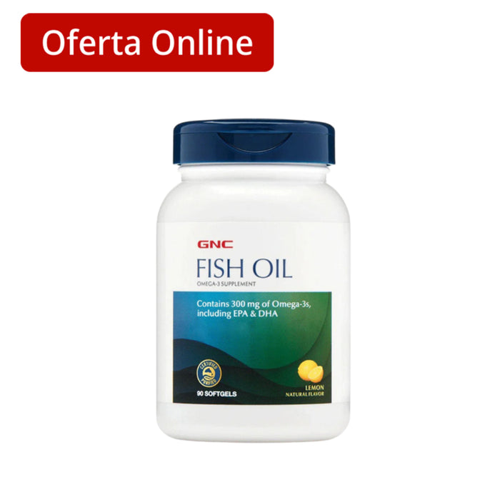 Aceite De Pescado Gnc Sabor Limón X 90 Capsulas Blandas