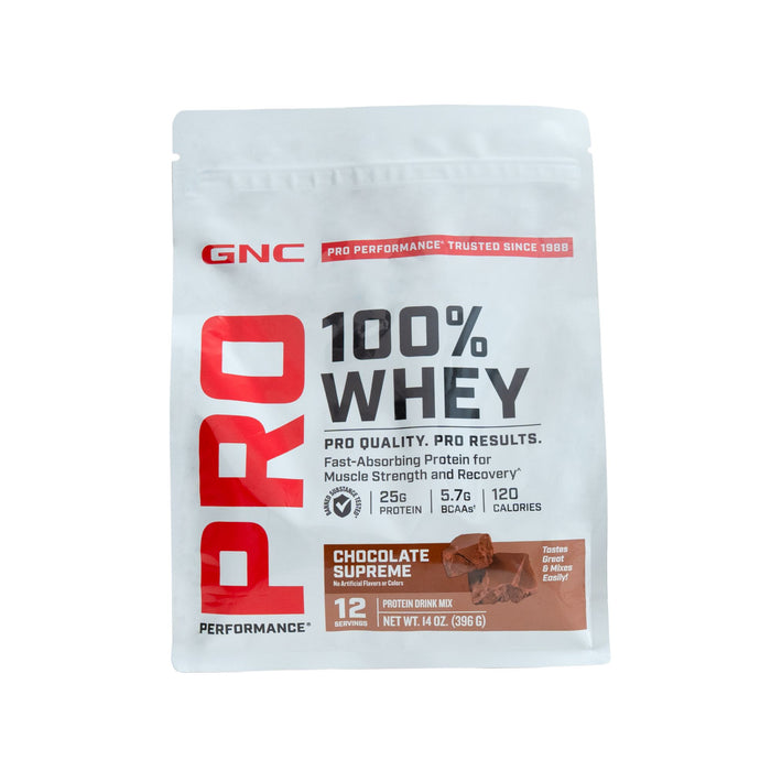 Proteína Gnc 100% Whey Protein Chocolate Supreme X 396G