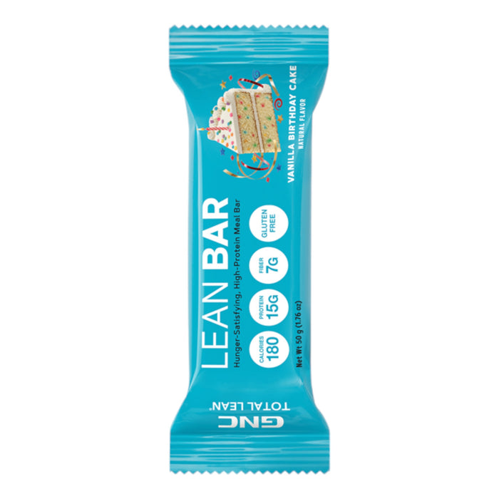 Barra De Proteína Lean Bar Vainilla Birthday Cake Gnc X 44G