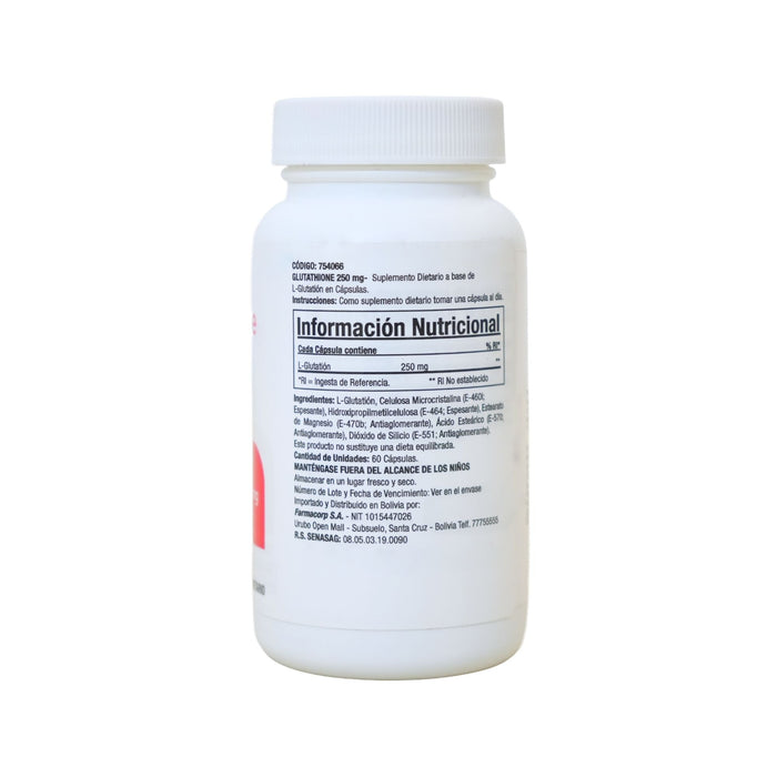 Glutathione Gnc 250Mg X 60 Cápsulas— Farmacorp