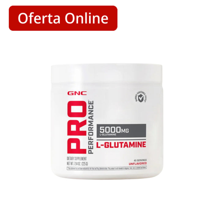 Suplemento Gnc Pro L-Glutamina 5000Mg Sin Sabor X 225G