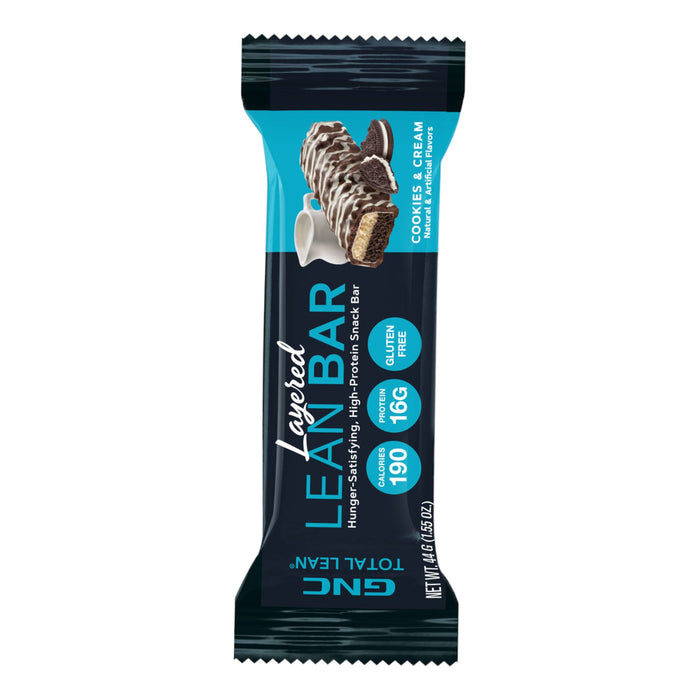 Suplemento Alimenticio En Barra Layered Lean Coockies And Cream Gnc X 44G