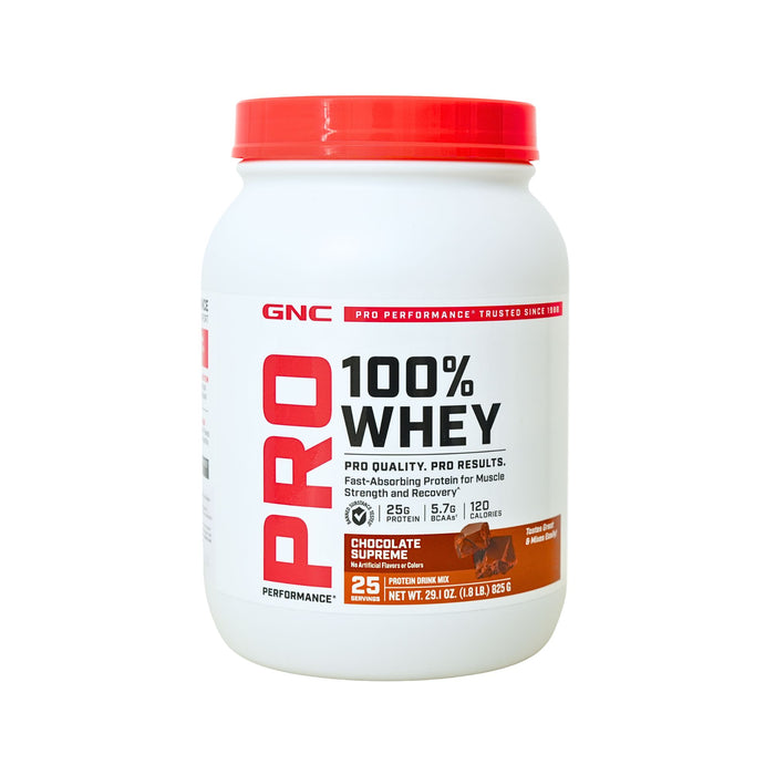 Proteína Gnc 100% Whey Protein Chocolate Supreme X 825G