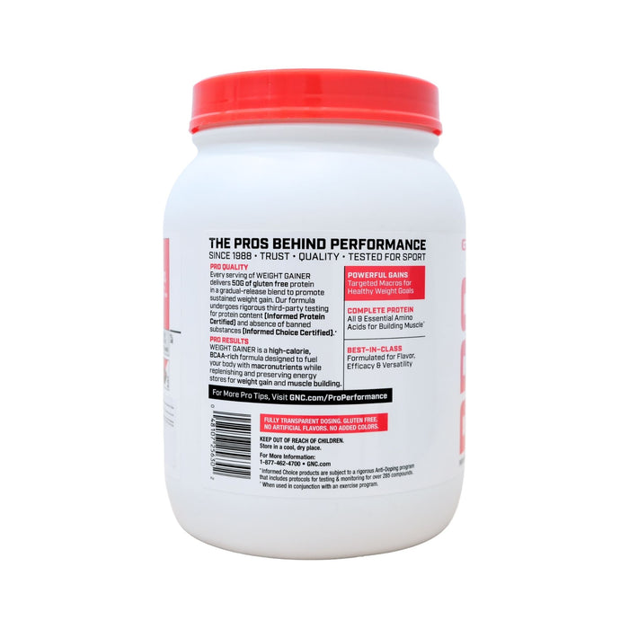 Proteína Gnc Weight Gainer Double Chocolate X 927G