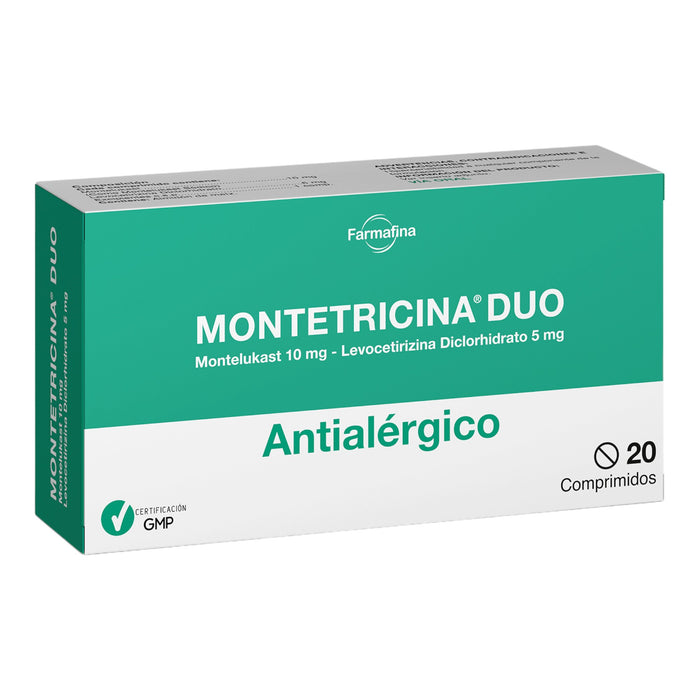 Montetricina Duo Montelukast/Levocetirizina X Comprimido