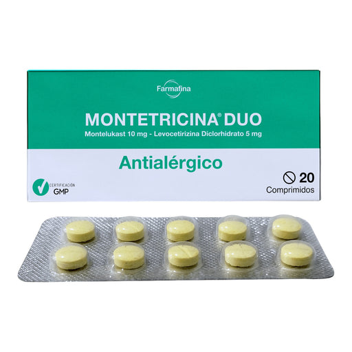 Montetricina Duo Montelukast/Levocetirizina X Comprimido