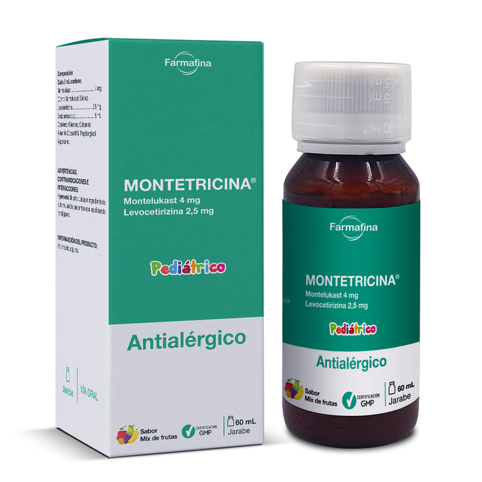 Montetricina Montelukast Levocetirizina Jarabe X 60Ml