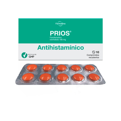 Prios Fexofenadina 180Mg X Comprimido