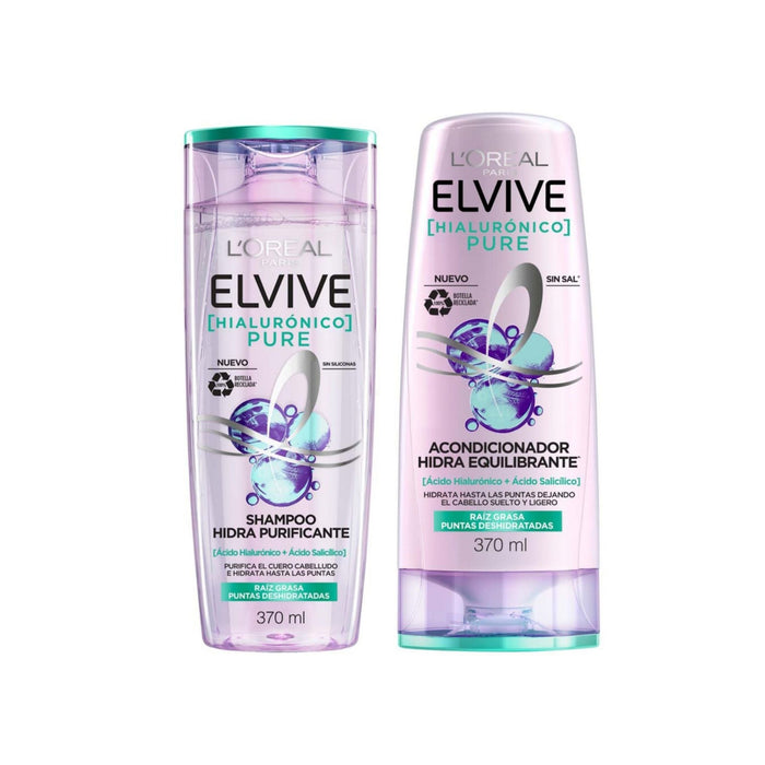 Pack Shampoo + Acondicionador Elvive Hialuronico Pure 370Ml