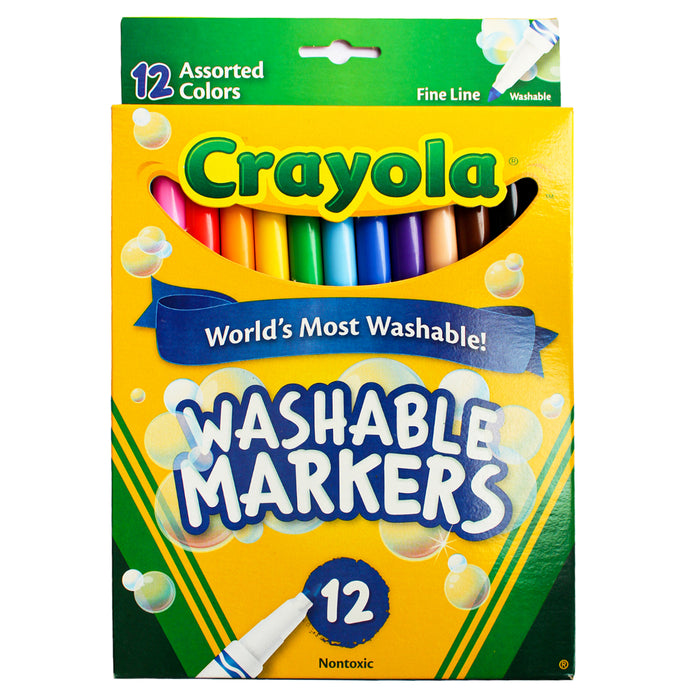 Crayola Marcadores Lavables Punta Fina X 12 Piezas