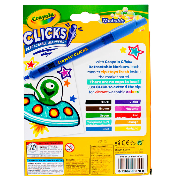 Crayola Marcadores Retactiles X 10 Piezas
