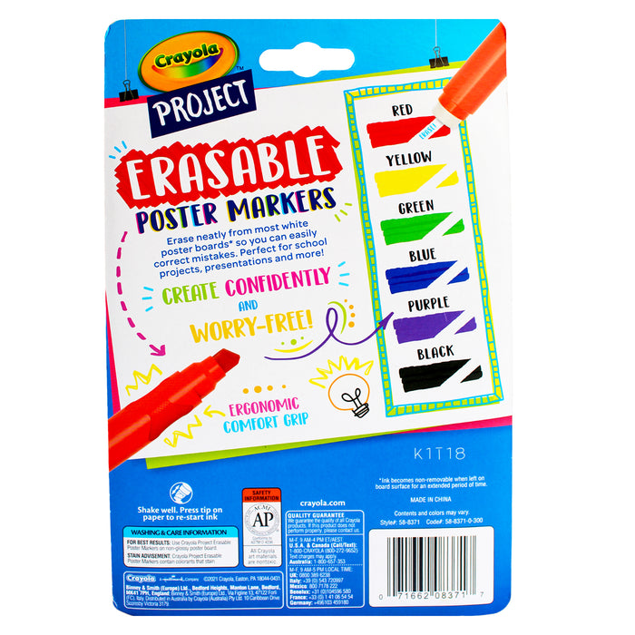 Crayola Marcadores Borrables X 6 Piezas