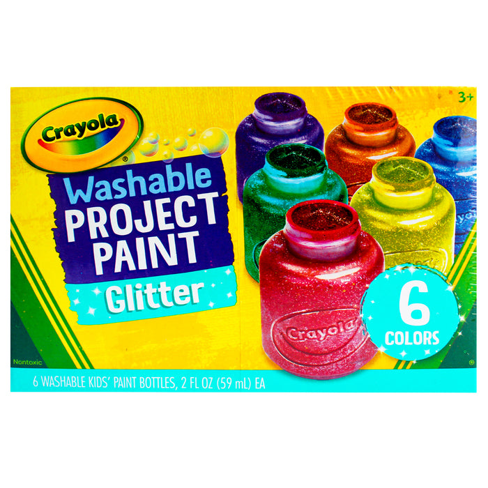 Crayola Pintura Lavable Con Brillo X 6 Unidades