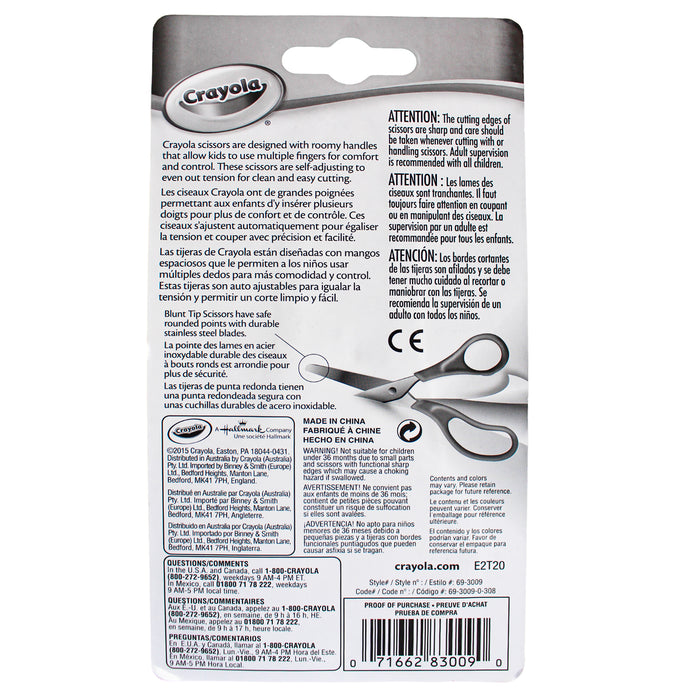 Crayola Tijera Punta Roma X Unidad