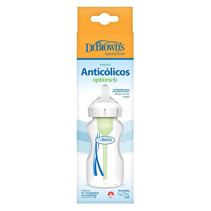 Mamadera Dr Browns Boca Ancha Blanco 0M+ X 270Ml